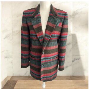 LAWRENCE BRUCE Vintage Wool Blend Striped Jacket Blazer Size 6